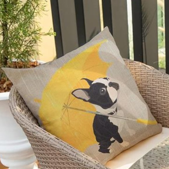 Decorative Throw Pillow Cover Case Boston Terrier Dog Decor Couch Accent 18x18 - Picture 5 of 6